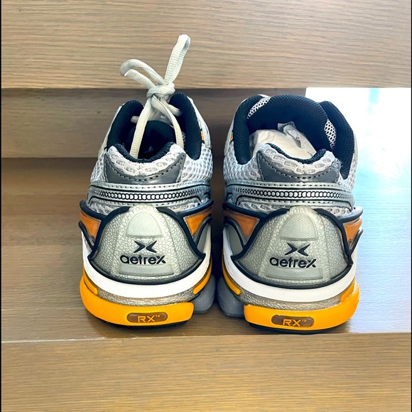 Aetrex Mens RX Runner Wide Width Silver/Orange - Picture 5 of 7